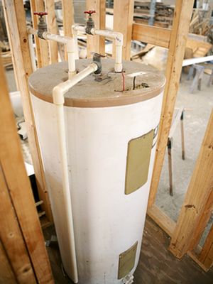 hot water heater wall